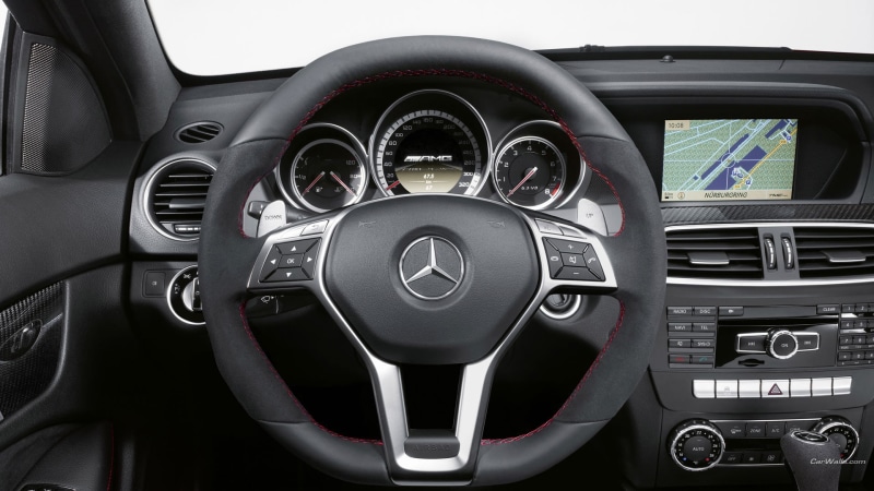 series, c, 1080P, dashboard, black, steering, hd, amg, interior, mercedes, wheel, dash, cars, gauges, c63