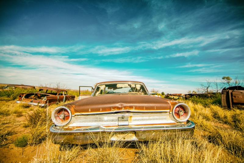 junkyard, field, auto, rusty, Ford Galaxie 500, Waters Edge, old-fashioned, 5K, classic, obsolete, Highway, automobile, retro Styled, Up, grass, outdoors