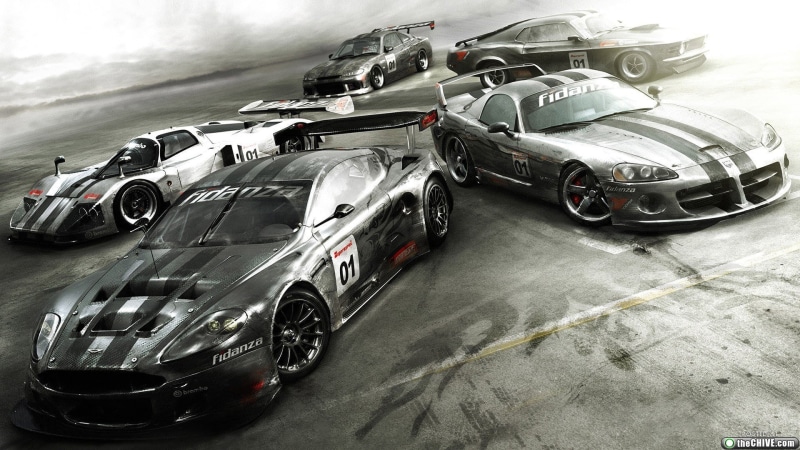 mode of transportation, machine, outdoors, professional sport, wheel, motor vehicle, Race Driver: GRID, no people, high angle view, racecar, sports car