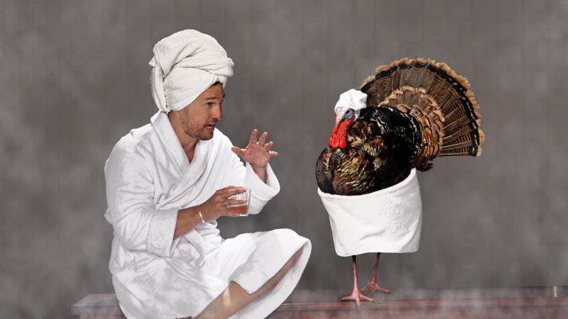 couples, Mary Ellen Matthews, sauna, Bathrobe, 1080P, white, the situation, photoshoot, Turkey, actor, photographer, towel, Saturday Night Live, the conversation