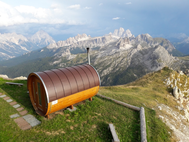 outdoors, tranquil scene, sauna, mountains, nature, cottage sauna, tree, landscape, no people, tranquility, plant, dolomites, scenics - nature, non-urban scene