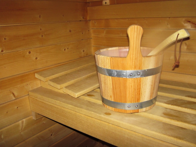 relaxation, sauna, food and drink, heat, warm, empty, food, high angle view, wooden, cabin, container, wood, health, humidity, rest, refreshment, 4K, relax