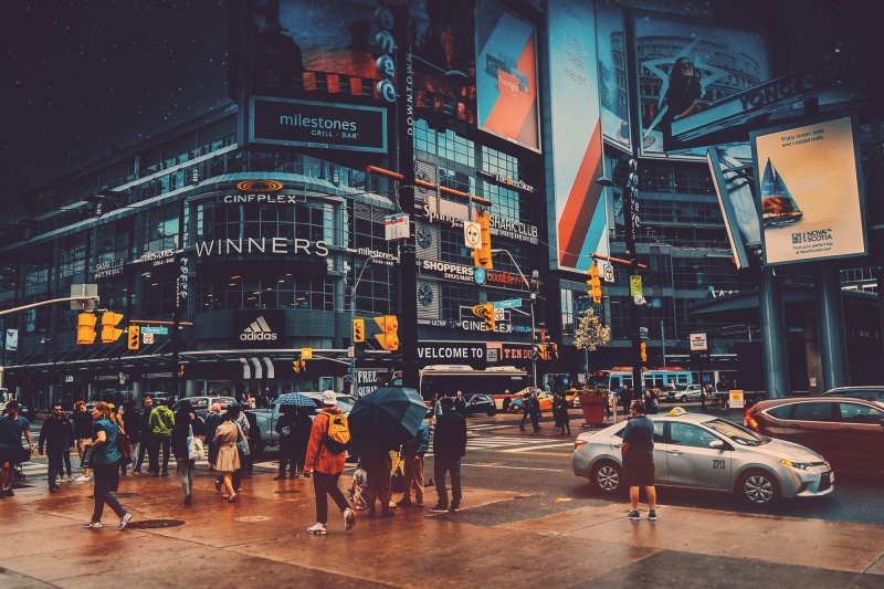 night, billboards, business, traffic, building exterior, roads, crowd, road, commerce, city street, lights, street, illuminated, car, architecture, downtown
