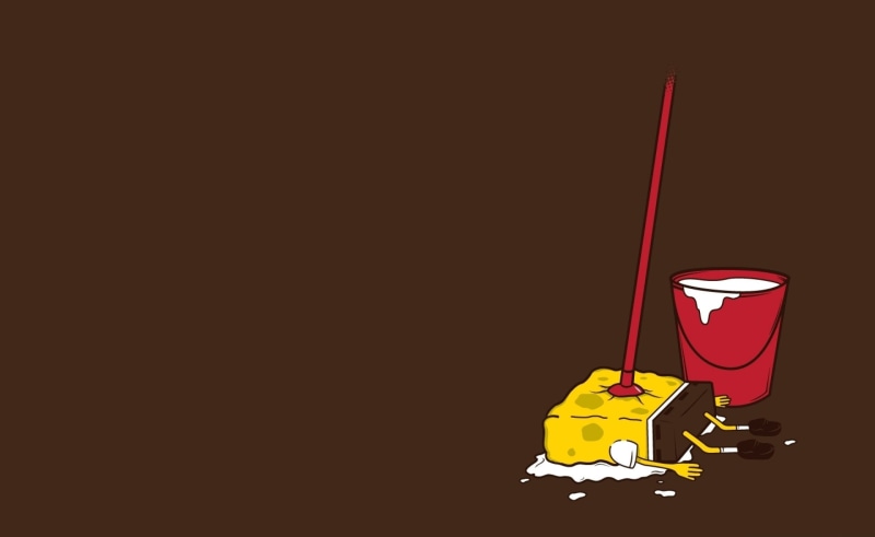 mop, 2K, humor, squarepants, Funny, Spongebob, Sponge, wash, Bucket