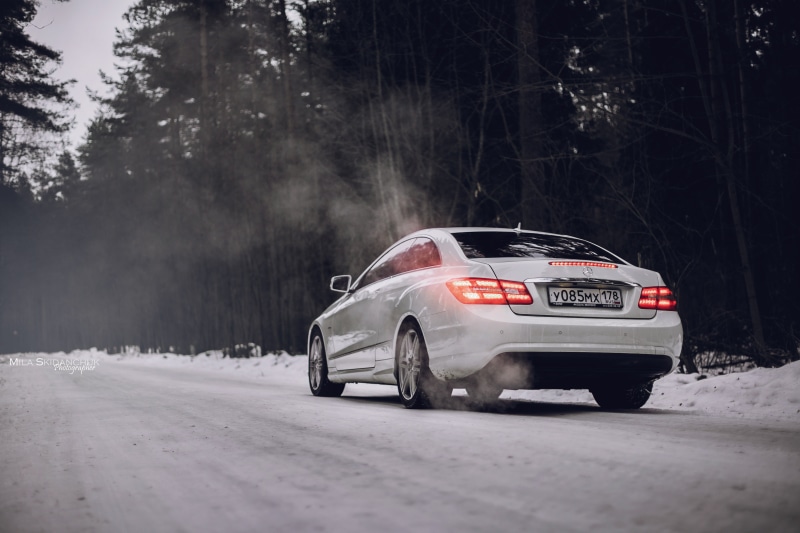 saint-petersburg, smoke, auto, city, cars, c207, mercedes e200, sport car, mercedes e-class coupe c207, evil empere, need 4 speed, AMG, new, ee team, e-class