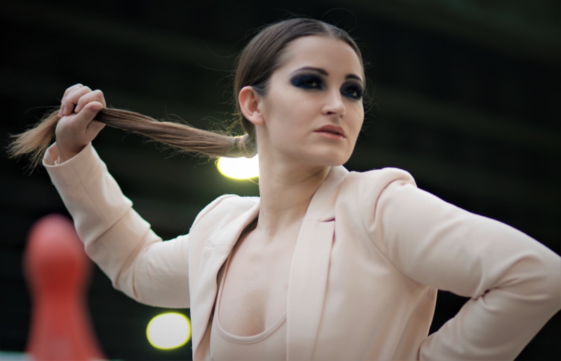 4K, hair pulling, face, Clinic Magazine, Dani Daniels, women, model