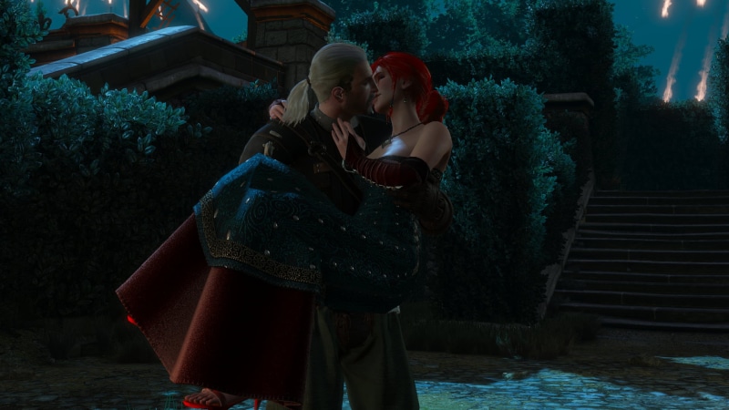 Triss Merigold, love, s, standing, heterosexual couple, men, young adult, bonding, white, emotion, 1080P, couple - relationship, adult, black, real people