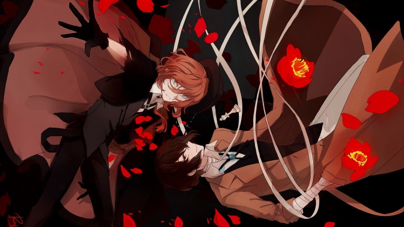 Osamu Dazai, 1080P, Chuya Nakahara, Bungou Stray Dogs, Anime