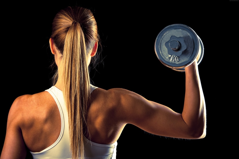 fitness, Girl, gym, exercise, workout, dumbbells, sportswear, 5K, motivation