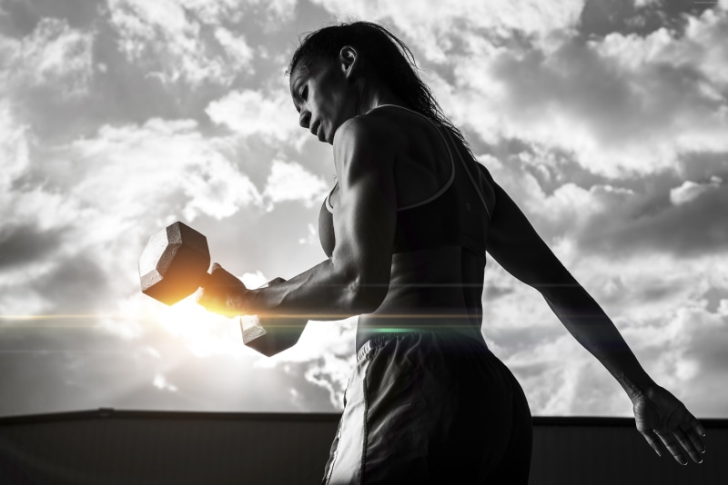fitness, exercise, gym, dumbbells, sportswear, workout, Girl, 5K, motivation