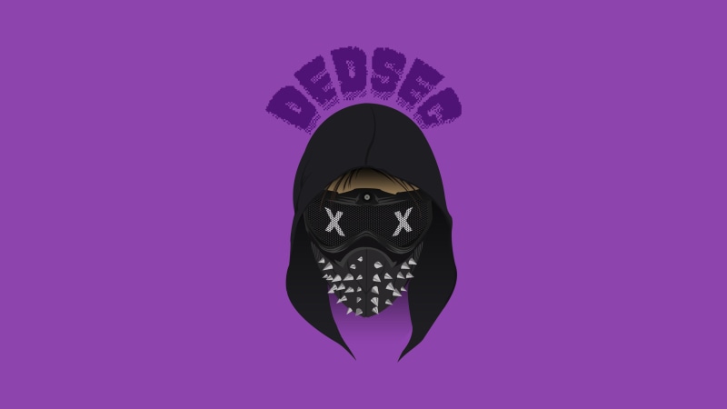 DedSec, Purple, Minimal, 4K, Watch Dogs, 4K
