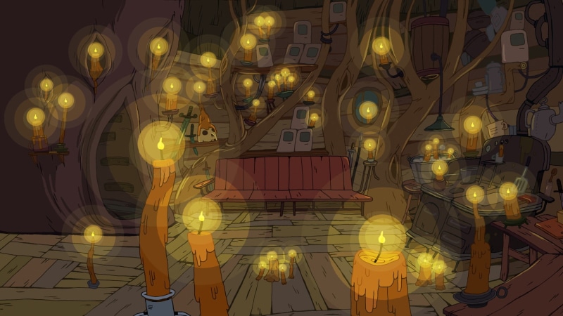 decoration, no people, hanging, pattern, indoors, electricity, cartoon, night, built structure, adventure, illuminated, movie, electric light, design, architecture
