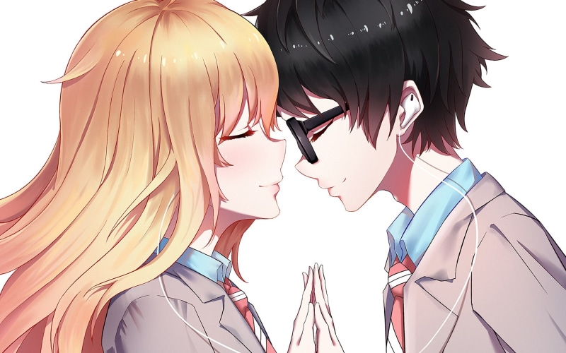 1080P, Your Lie in April, Kaori Miyazono, Kousei Arima, Anime