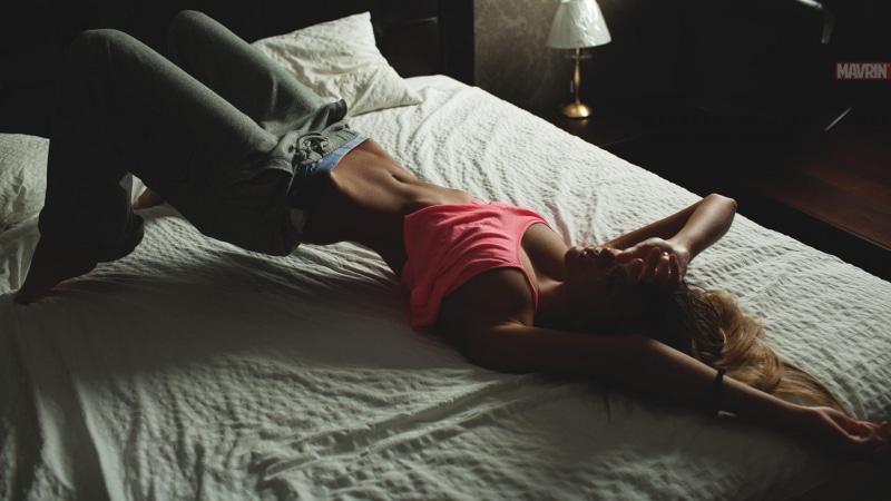 lifestyles, Aleksandr Mavrin, relaxation, bed, lying down, full length, resting, brunette, 1080P, real people, indoors, lying on back, adult, one person