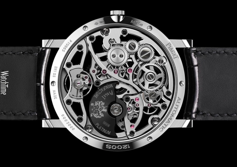 technology, watch, luxury watches, luxury, Piaget, strap, machine part, indoors, silver colored, metal, chronograph, studio shot, gear, circle, silver
