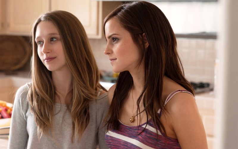 Taissa Farmiga, people, bonding, beautiful woman, portrait, straight hair, The Bling Ring, emma, headshot, two people, smiling, young women, brunette, indoors