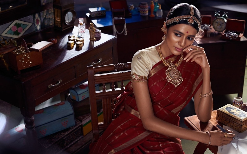Artistic, 1080P, Indian, Brunette, Women, Oriental, Room, Saree, Jewelry, Necklace, Brown Eyes
