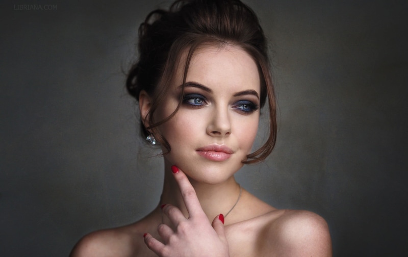 young women, looking away, indoors, fashion, Polina Bodrova, beauty, young adult, beautiful woman, painted nails, human face, face, teenager, hairstyle