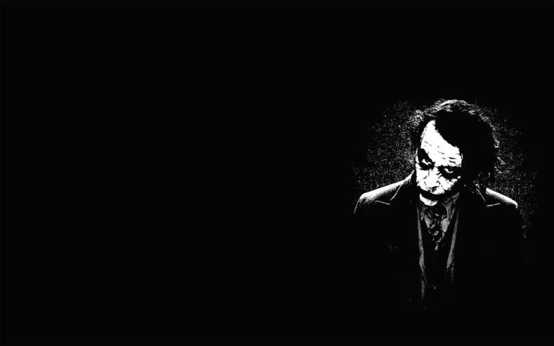 real people, childhood, dark, females, black background, 1080P, emotion, looking at camera, front view, monochrome, Dark Knight Trilogy, copy space, Joker