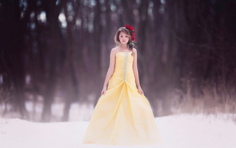 Children, Flowers, Girl, 1080P, Hairstyle, Dress, Yellow