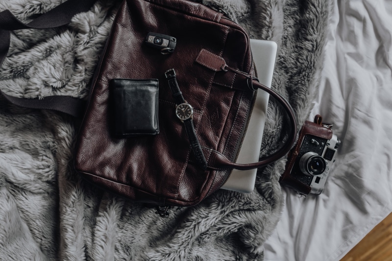 textile, black color, fashion, furniture, male, close-up, 5K, leather, casual, s, leather bag, home interior, essential, no people, clothing, wireless technology