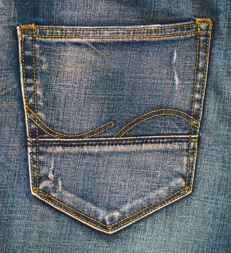 denim, textile, fabric, Jeans, clothing, blue, casual clothing, backgrounds, pattern, indoors, pants, material, single object, pocket, full frame, Back