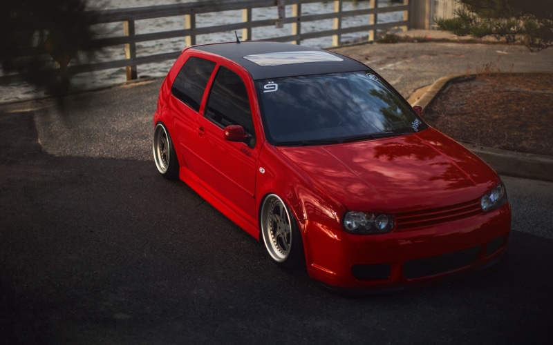 mk, stance, MK4, Red, s, golf, Volkswagen, Cars s, 2K