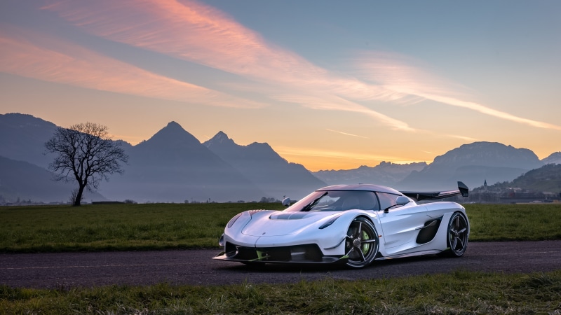 Koenigsegg, 4K, Koenigsegg Jesko, Sport Car, Car, Vehicle, White Car, Supercar