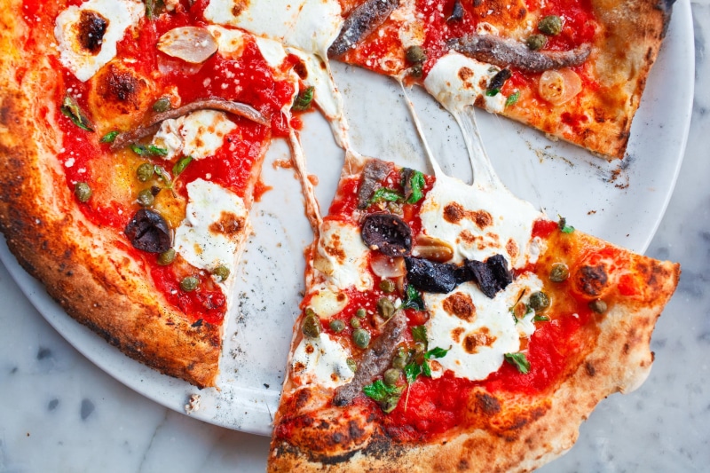 table, vegetable, pizzeria, olives, dairy product, food, directly above, fruit, indulgence, temptation, snack, freshness, indoors, high angle view, slice