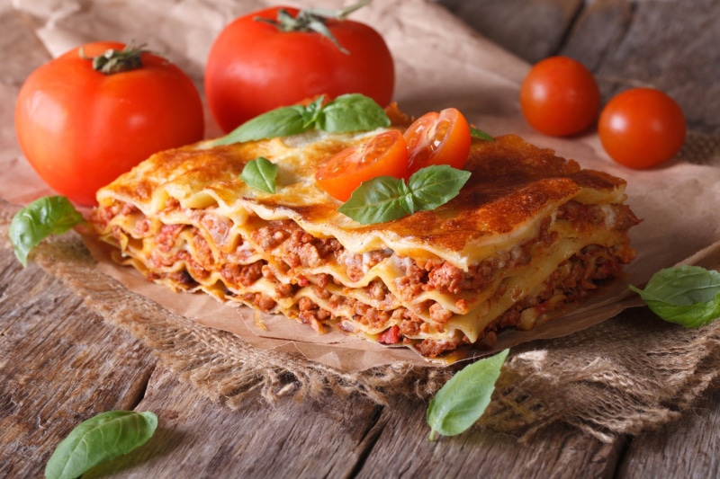 Lasagna, Meal, Tomato, 1080P, Food, Pasta