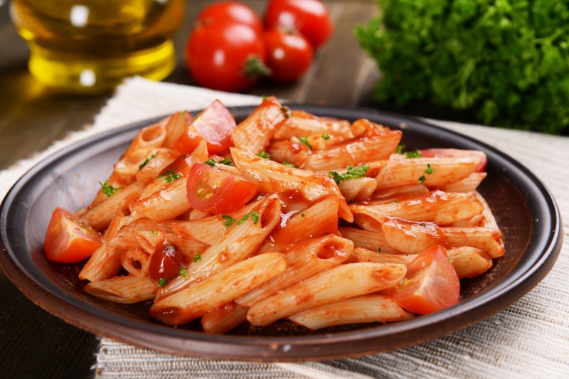 still life, mushrooms, freshness, plate, indoors, no people, spice, garnish, red, savory sauce, shrimp - seafood, serving size, ready-to-eat, 5K, pasta
