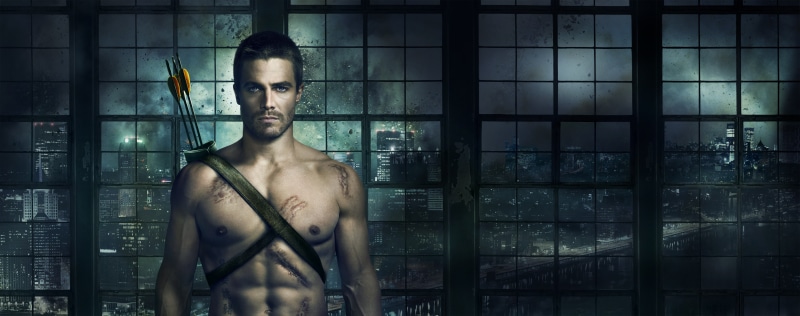 front view, young adult, standing, shirtless, young men, Stephen Amell, tattoo, looking, real people, indoors, one person, human body part, 5K, Green Arrow