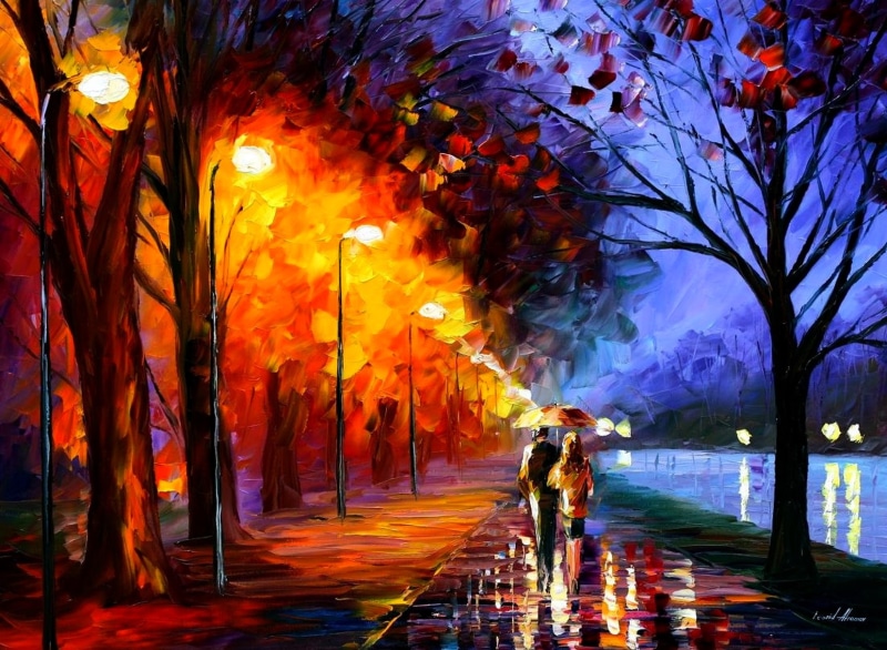 paintings, hd, leonid, oil, lakes, x, nature, art, 720P, afremov