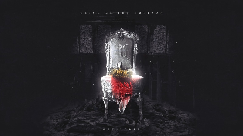 horror, throne, Oliver Sykes, Hardcore, Bring Me The Horizon, artwork, blood, music, church, 2K, getslower