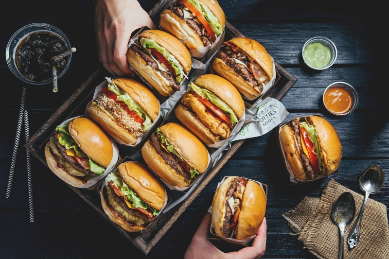 cheese, buns, tomatoes, bacon, 1080P, 500px, meat, food, hamburgers, salad
