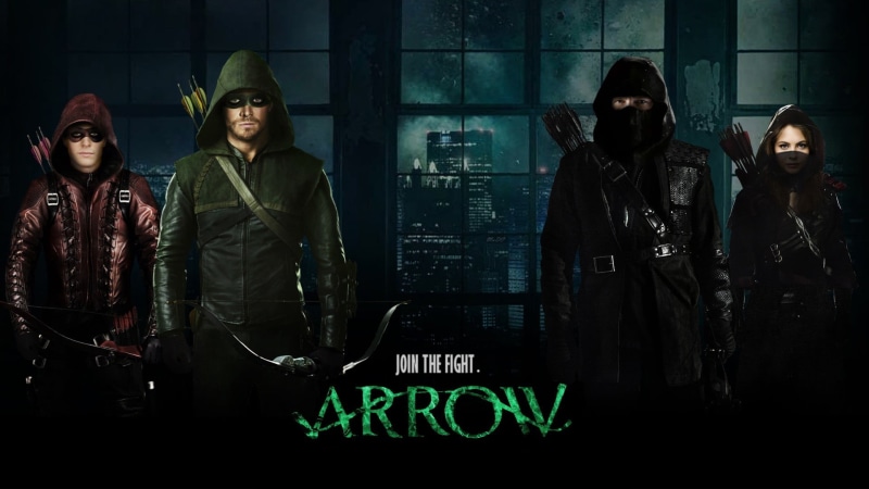 young women, group of people, warrior, young adult, Thea Queen, text, young men, Red Arrow, night, front view, waist up, Arrow, Green Arrow, 1080P, Malcolm Merlyn