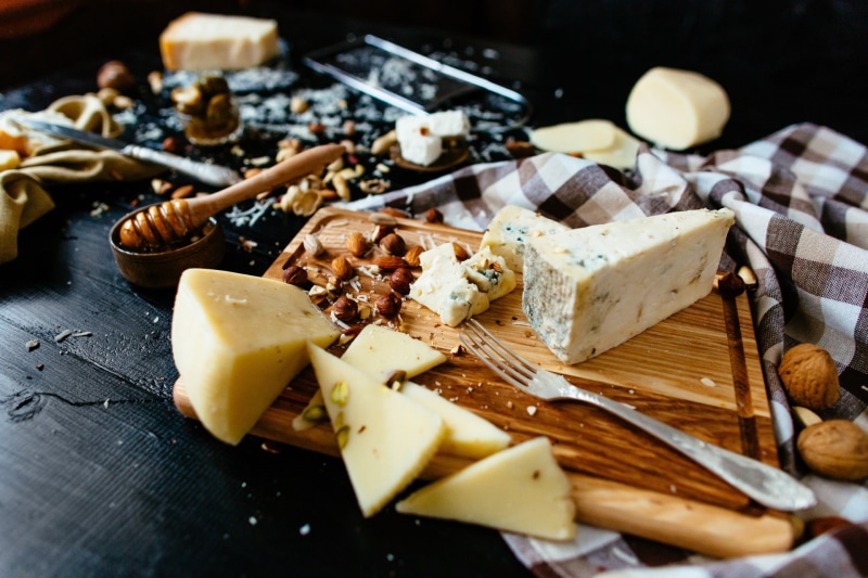 healthy eating, dairy product, honey, wood - material, indulgence, food, wellbeing, nut, no people, tapas, food and drink, close-up, still life, cutting board