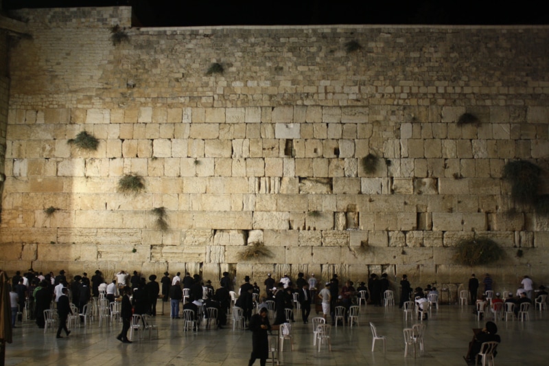 rock, Israel, crowd, religion, architecture, landmark, spirituality, standing, the past, Wall, western, holy, building, group of people, Jerusalem, travel