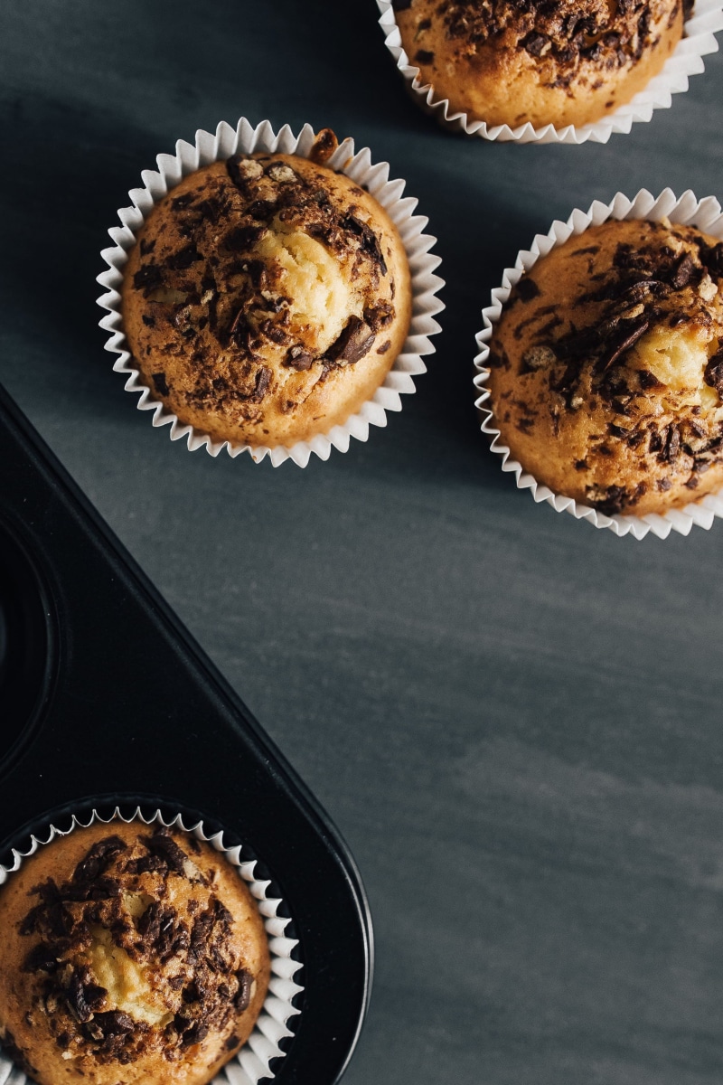 baked, pastry, tart - dessert, freshness, baking, food and drink, close-up, chocolate, snack, no people, temptation, cake, high angle view, chip, sweet