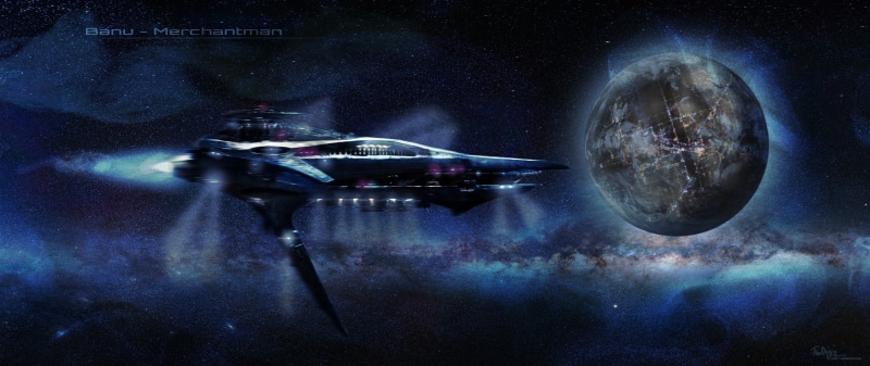 water, star - space, galaxy, futuristic, application, planet - space, fantasy, people, Star Citizen, digital composite, game, nautical vessel, 2K, milky way