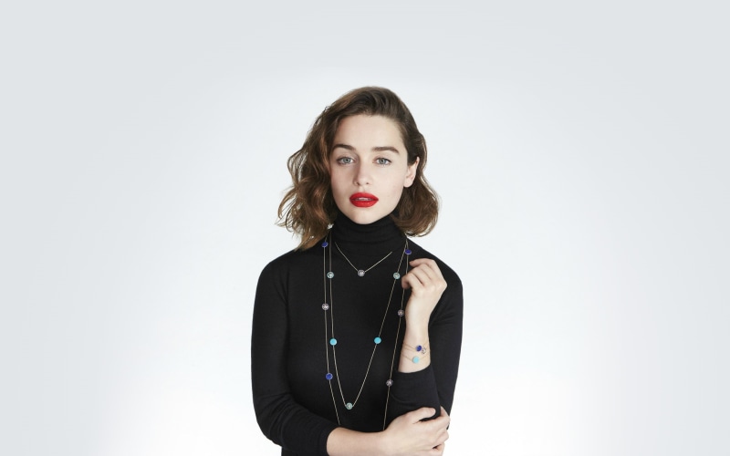 Emilia Clarke, young women, hairstyle, beauty, front view, 2K, hair, casual clothing, portrait, waist up, white background, indoors, teenager, beautiful woman