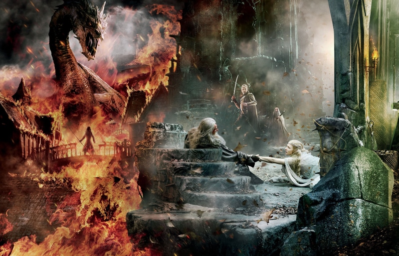 Bow, Town, Hugo Weaving, Cate Blanchett, building, Ian McKellen, New Line Cinema, Dragon, Sword, lord, religion, spirituality, architecture, people, emotion
