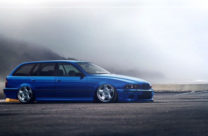 Hugo Silva, Blue, 1080P, Low, BMW, Estate, Stance, E39