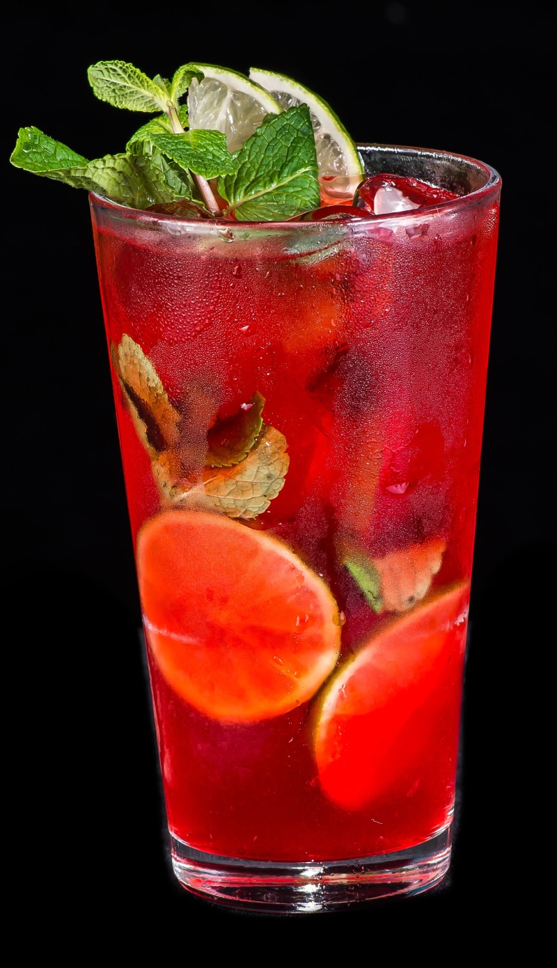close-up, healthy eating, tropical drink, drink, rum, herb, 4K, cocktail, fresh, refreshment, mojito, mint leaf - culinary, drinking glass, clear, cold