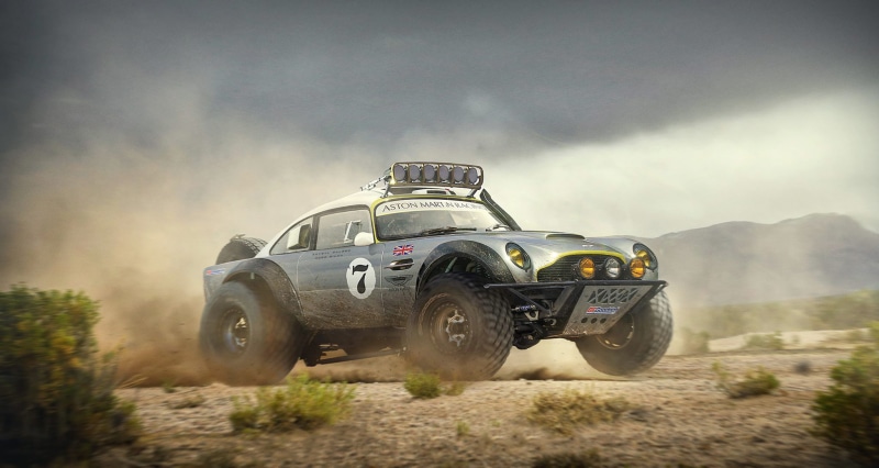 by Khyzyl Saleem, Tuning, Race, Aston Martin, Sand, Hugo Silva, Dakar, 1080P, Future, Offroad, DB5