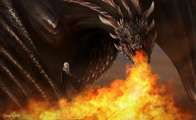 mouth open, motion, fantasy, game of thrones, burning, daenerys targaryen, fire - natural phenomenon, orange color, wood - material, heat - temperature