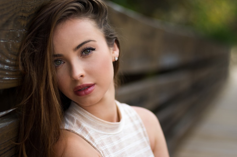 brown hair, contemplation, piercing, women outdoors, 1080P, young adult, portrait, Christopher Rankin, looking at viewer, looking at camera, beauty, outdoors