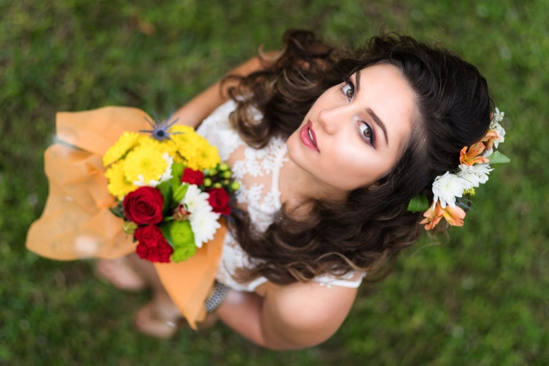 1080P, Christopher Rankin, model, women, face, flowers