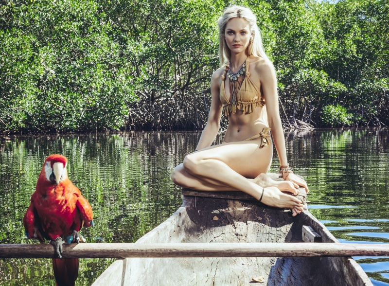 Model, hairstyle, outdoors, vertebrate, animals in the wild, water, candice, bird, swanepoel, beautiful woman, young adult, young women, Summer, plant