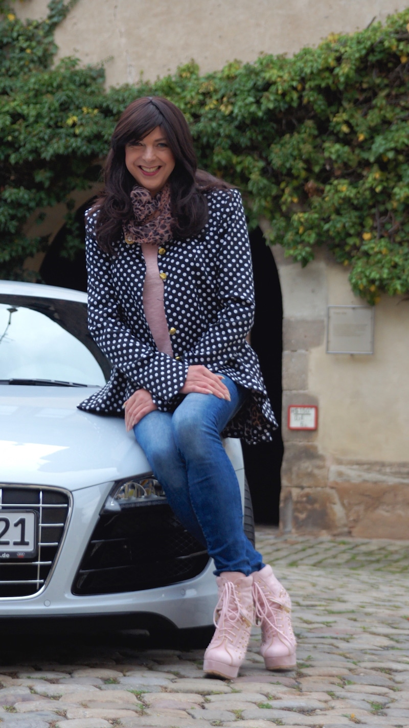 super sports car, model, casual clothing, jeans, mode of transportation, standing, hair, person, young adult, happiness, beautiful woman, young women, motor vehicle